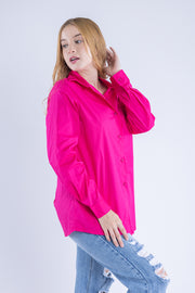 Blusa camisera con botones al cierre