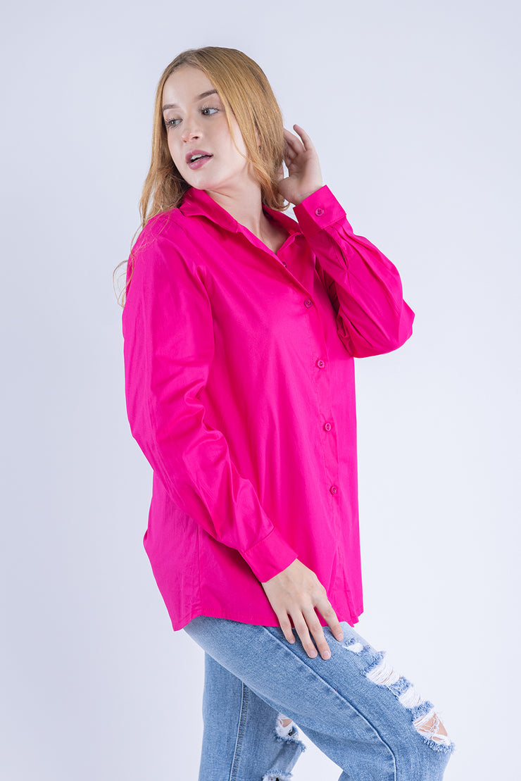 Blusa camisera con botones al cierre
