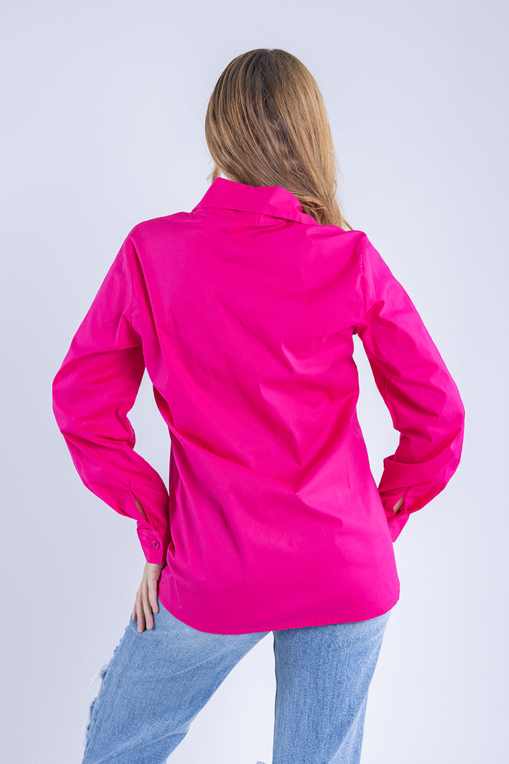 Blusa camisera con botones al cierre