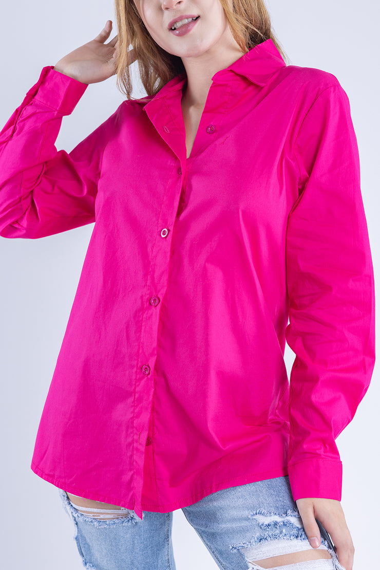 Blusa camisera con botones al cierre