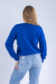 Suéter tejido con estampado