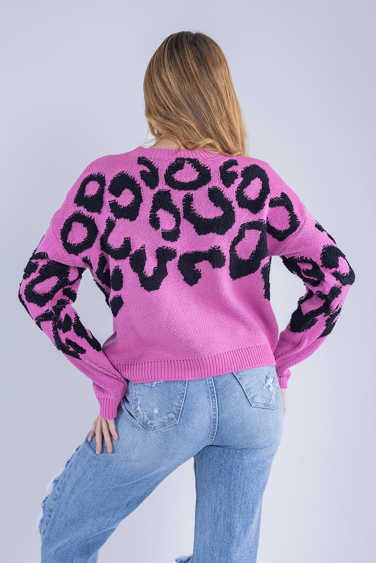 Suéter estampado animal print