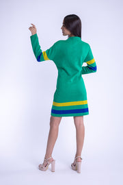 Vestido tipo suéter con franjas