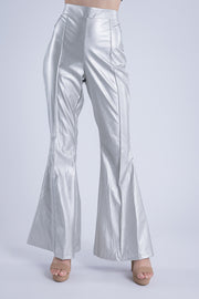 Pantalón de vini piel acampanado