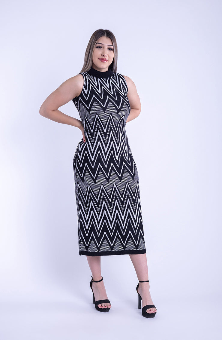 Vestido tipo suéter de cuello alto