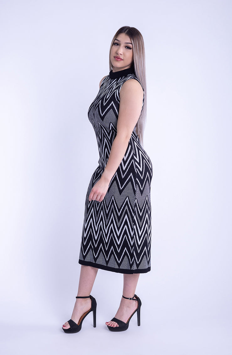 Vestido tipo suéter de cuello alto