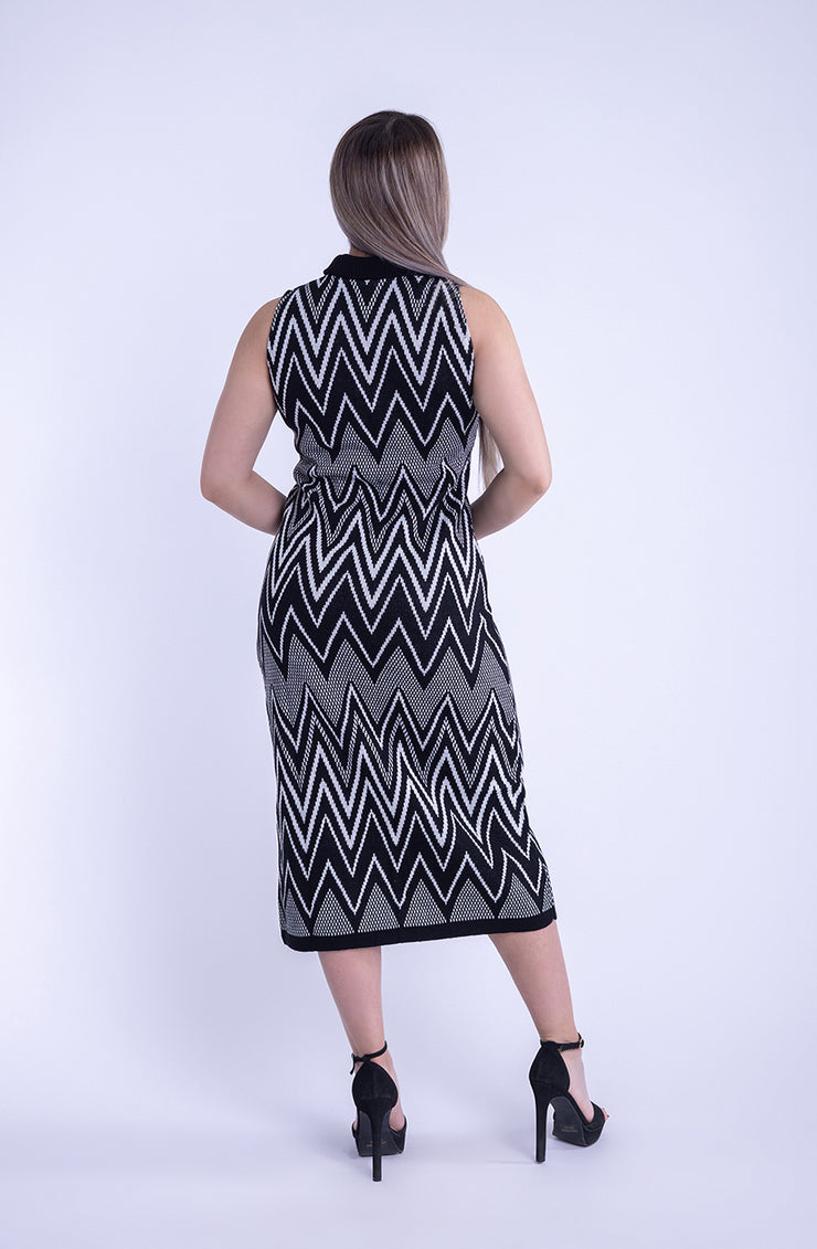 Vestido tipo suéter de cuello alto