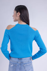 Blusa tipo suéter con hombros descubiertos