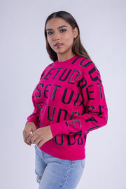 Suéter estampado de lettering