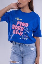 Blusa con estampado de gráficos