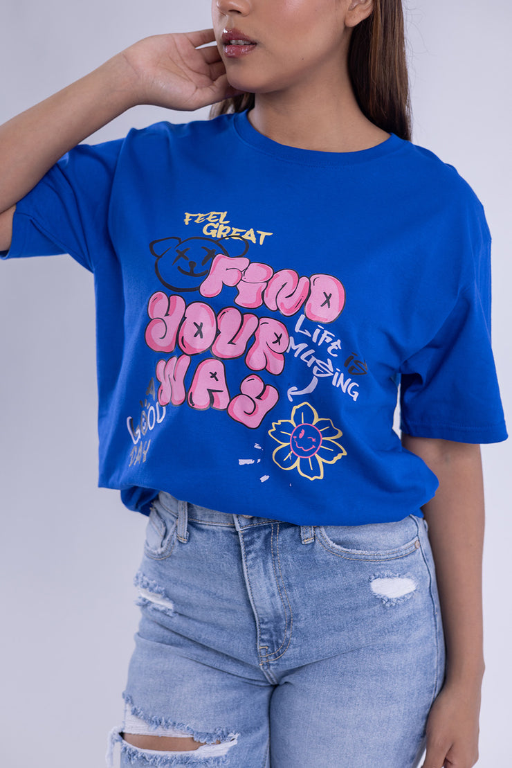 Blusa con estampado de gráficos