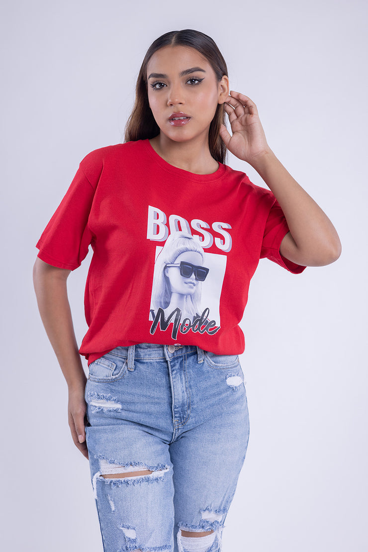 Blusa con estampado de gráficos