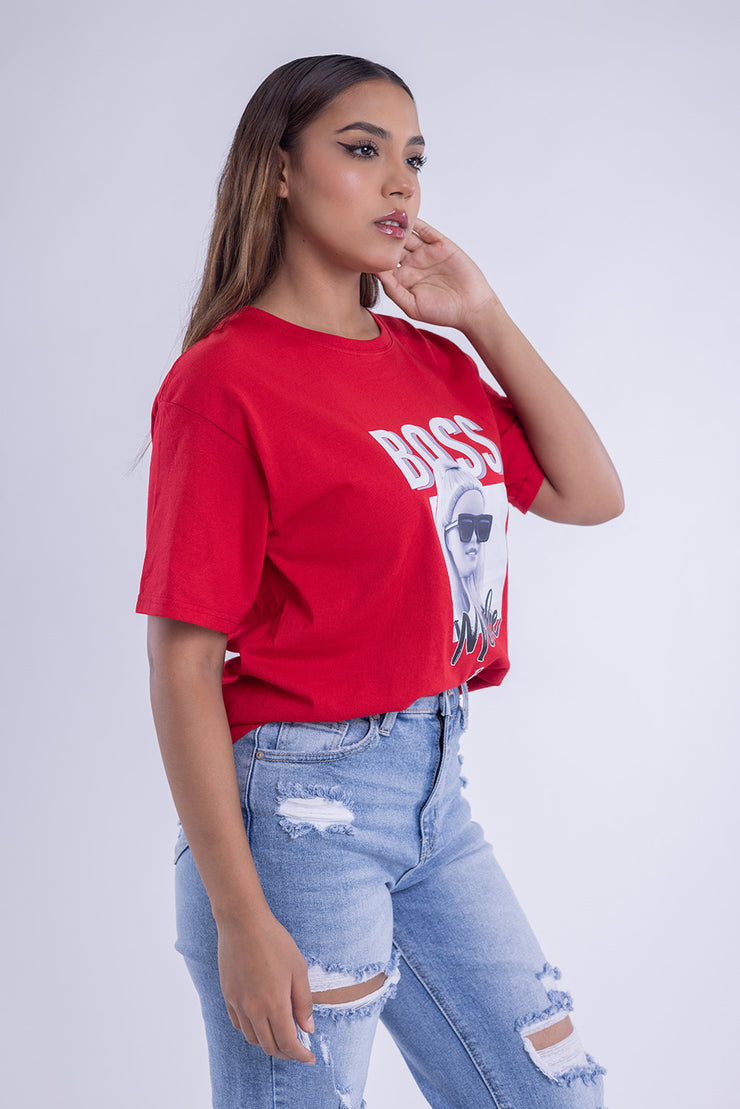 Blusa con estampado de gráficos