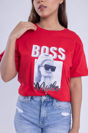 Blusa con estampado de gráficos