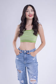 Crop top tipo suéter