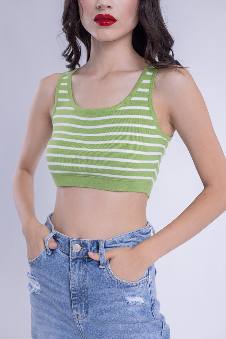 Crop top tipo suéter