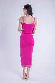 Conjunto acanalado de falda y top