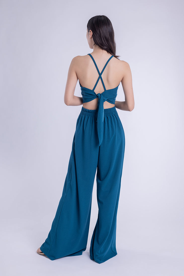 Conjunto de blusa de tirantes y palazo