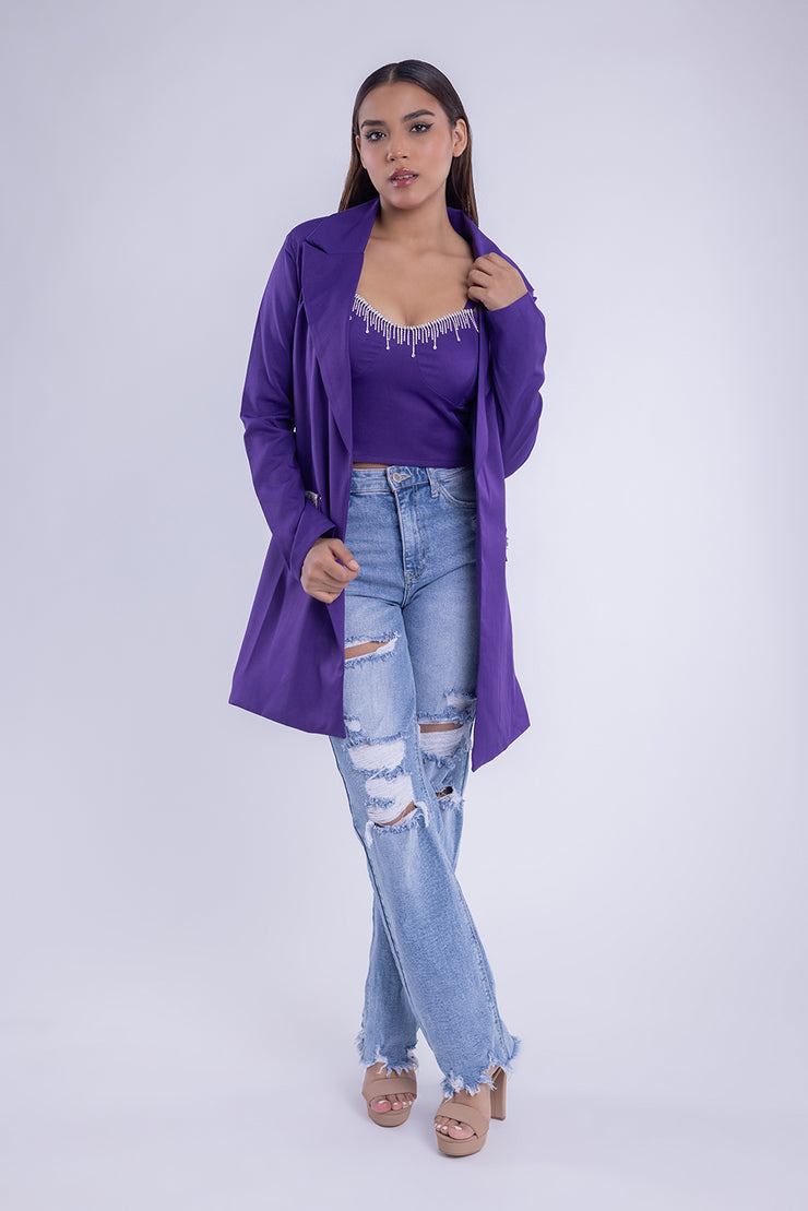 Conjunto de top y saco largo
