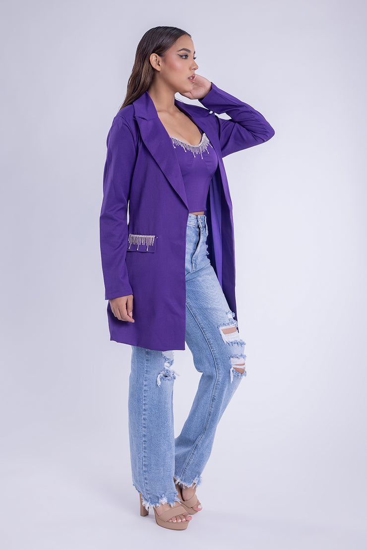 Conjunto de top y saco largo
