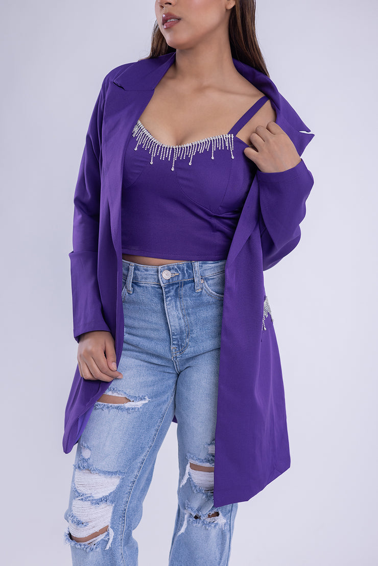 Conjunto de top y saco largo