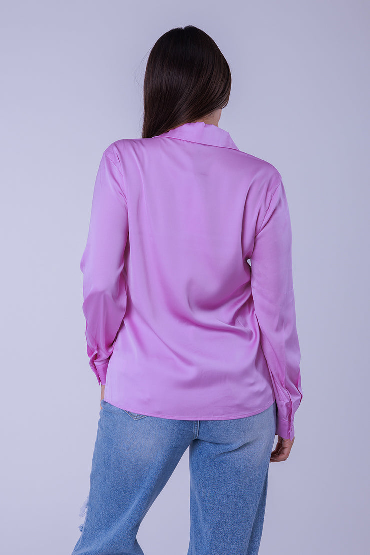 Blusa abotonada manga larga