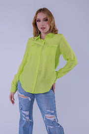 Blusa vaporosa de manga larga