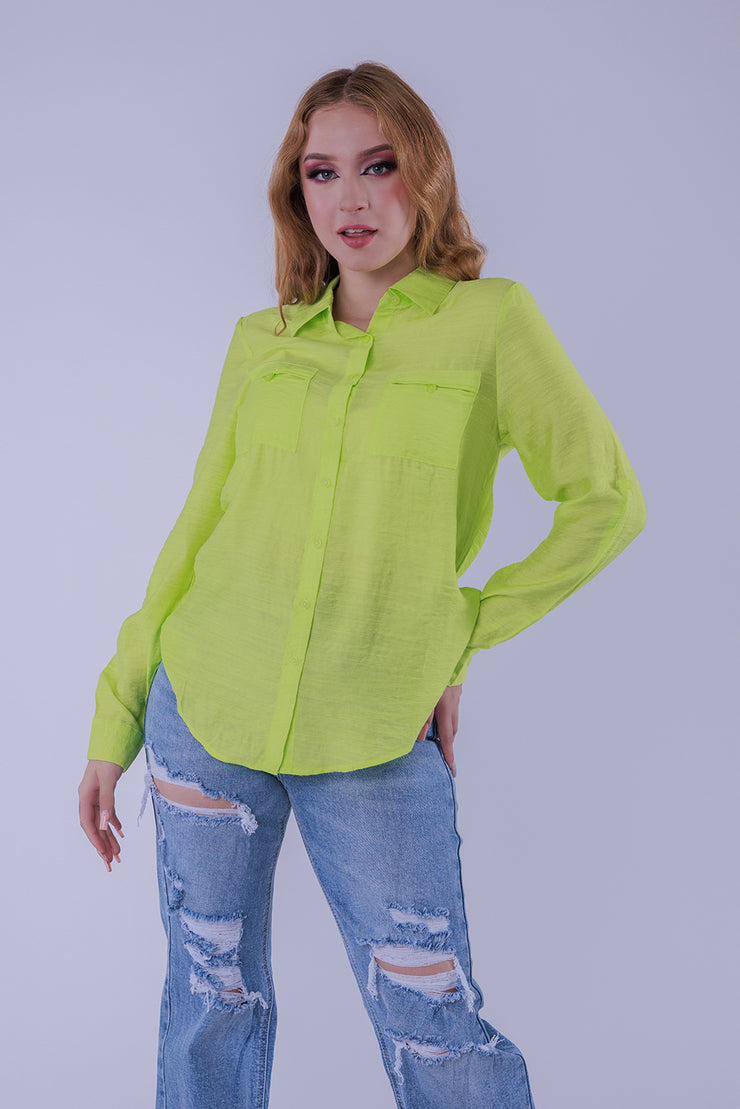 Blusa vaporosa de manga larga