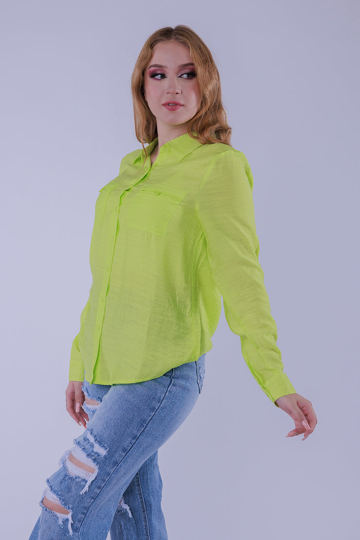 Blusa vaporosa de manga larga