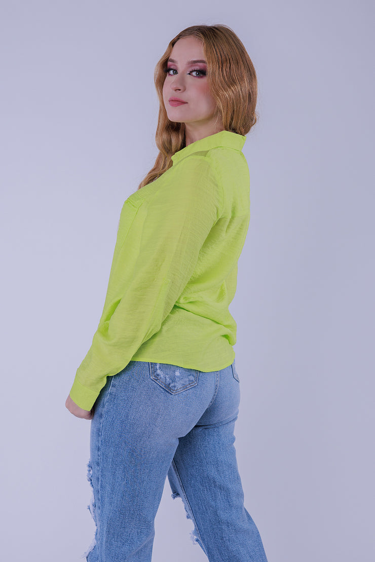 Blusa vaporosa de manga larga