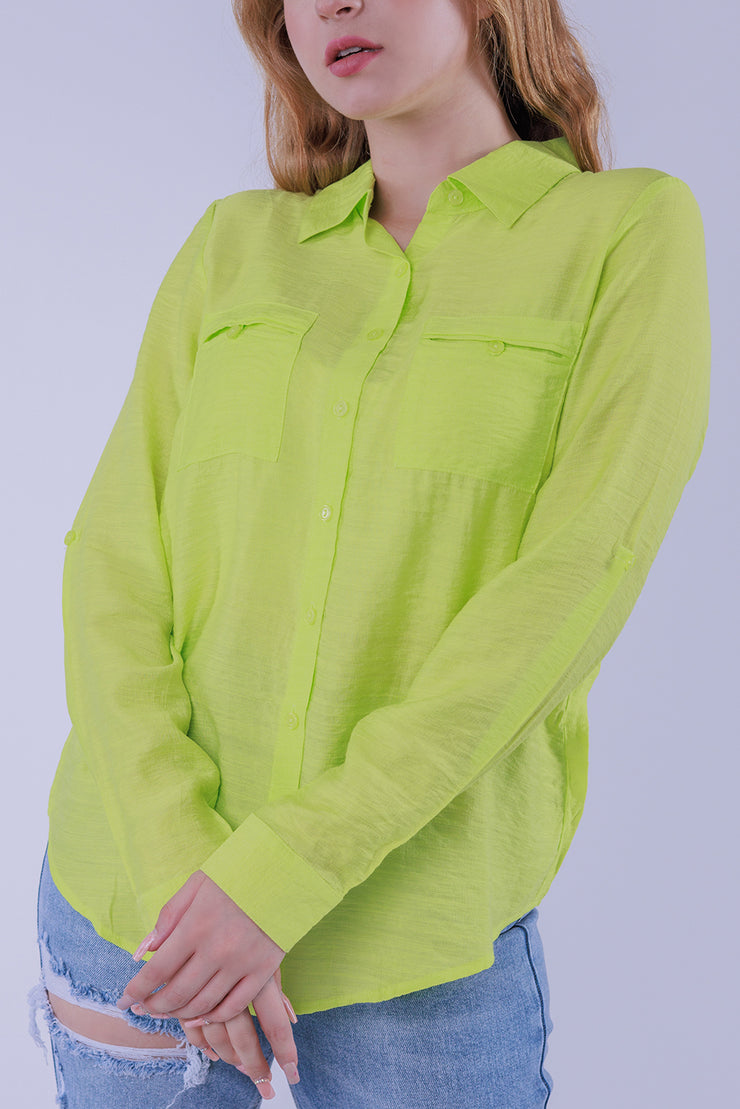 Blusa vaporosa de manga larga