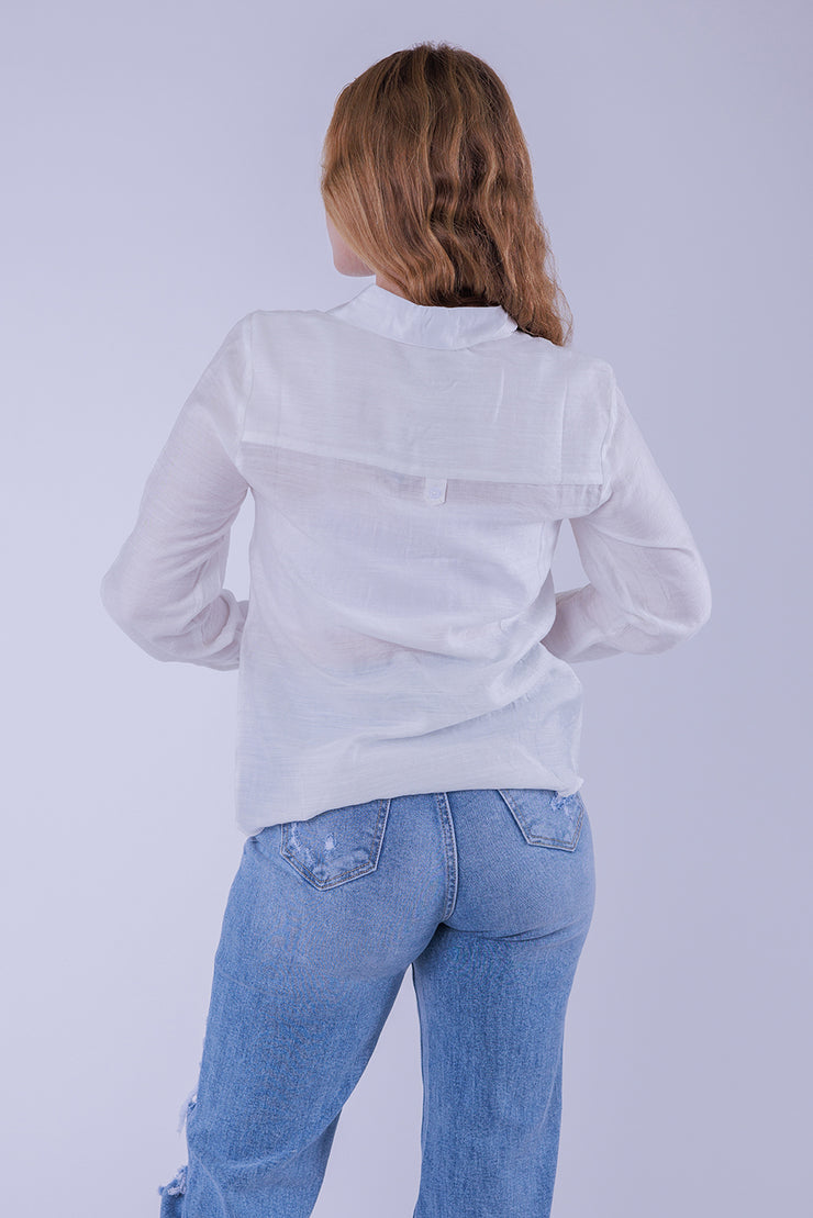 Blusa vaporosa de manga larga