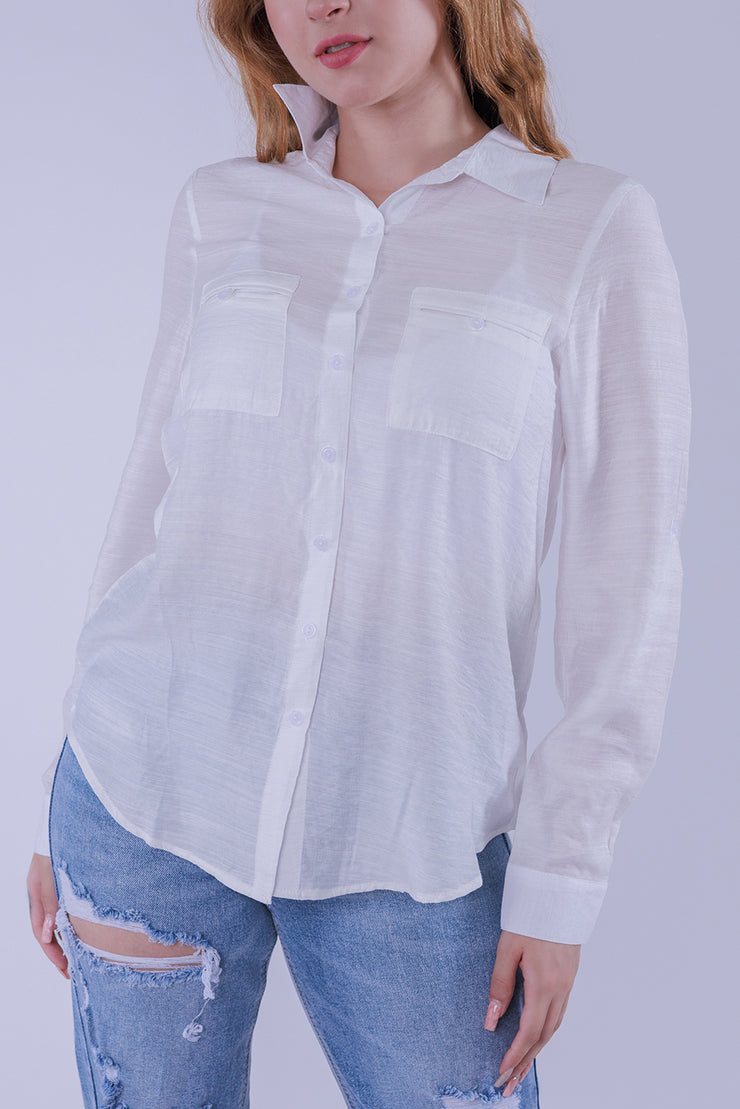 Blusa vaporosa de manga larga
