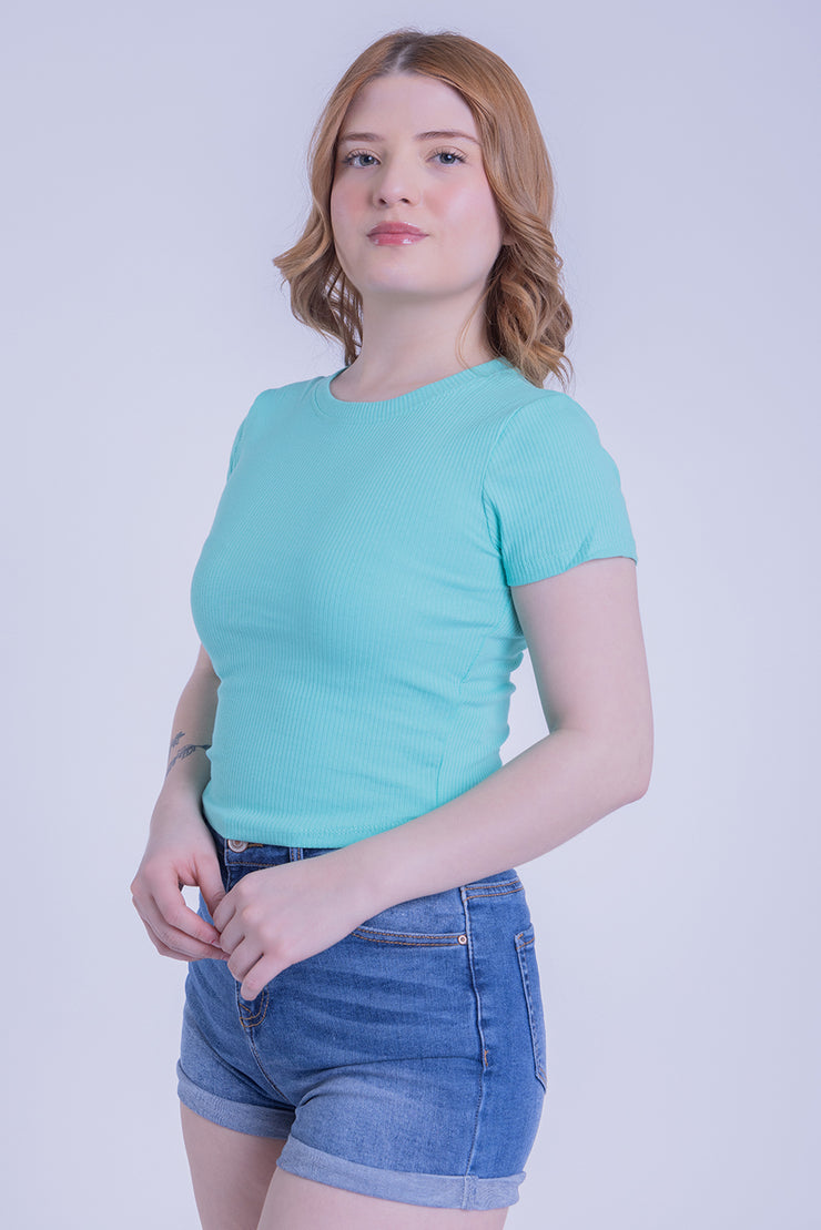 Crop top acqua