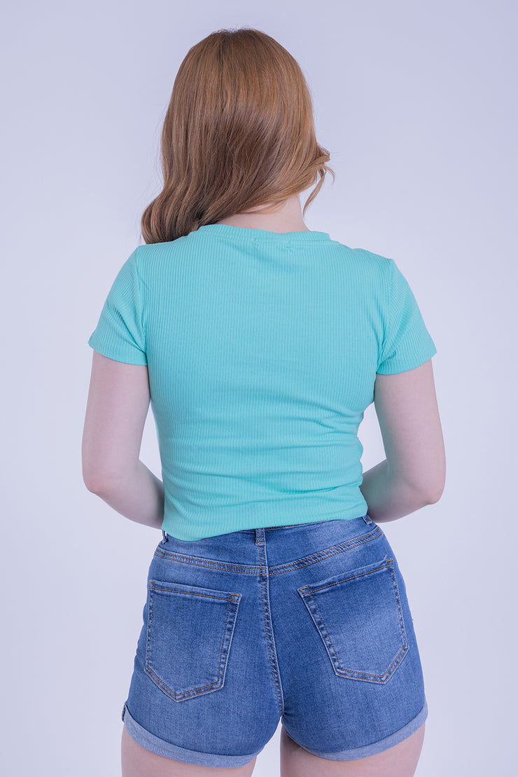 Crop top acqua