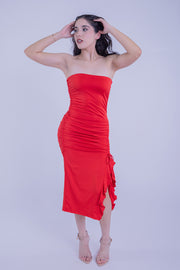 Vestido rojo strapple