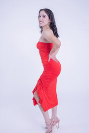 Vestido rojo strapple