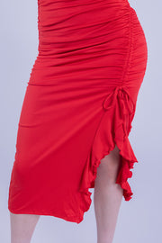 Vestido rojo strapple