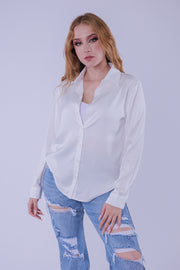 Blusa abotonada manga larga