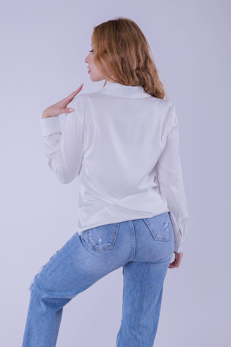 Blusa abotonada manga larga