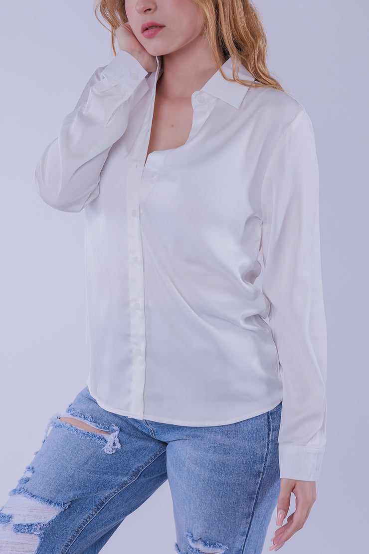Blusa abotonada manga larga