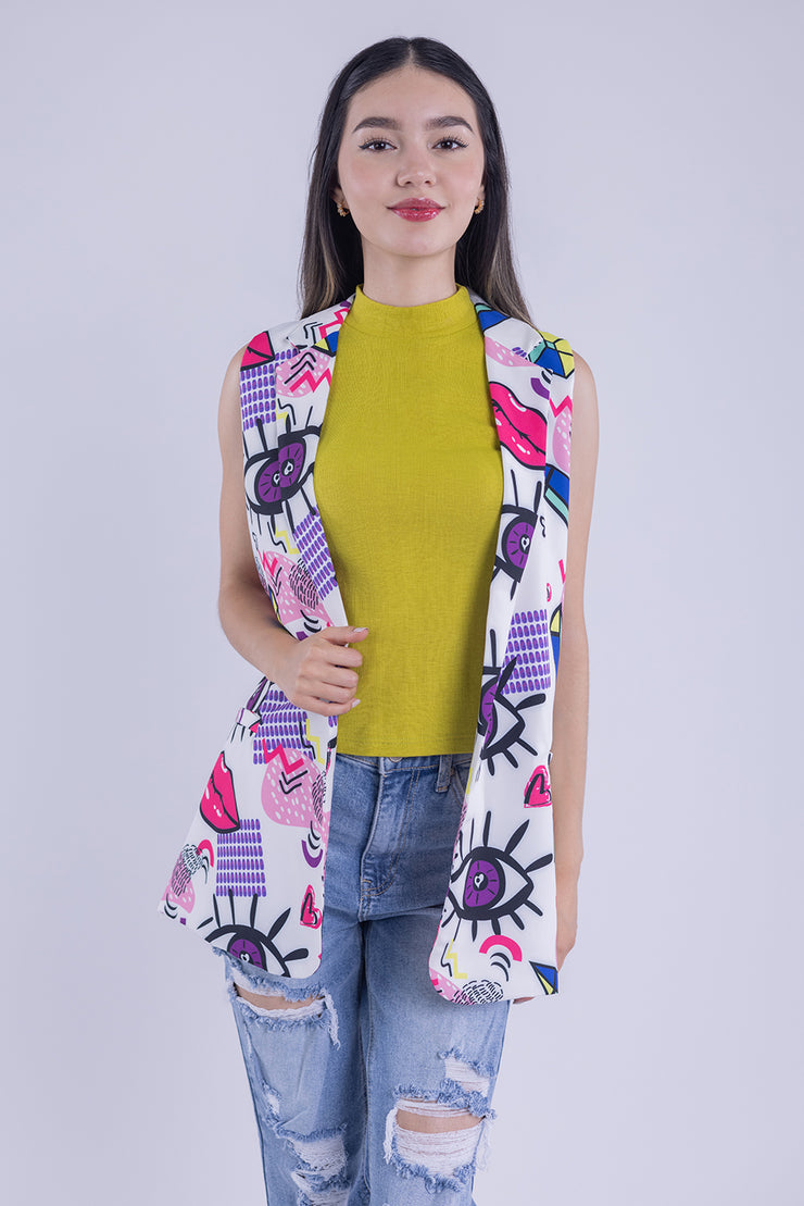Chaleco estampado de serigrafia