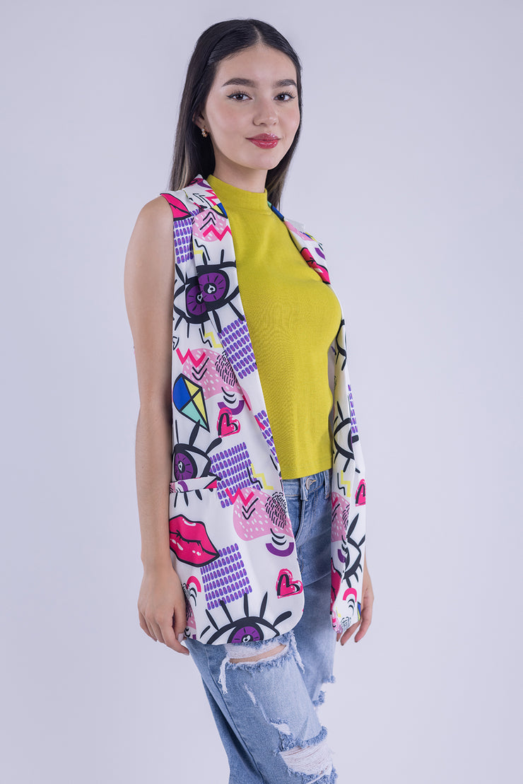Chaleco estampado de serigrafia