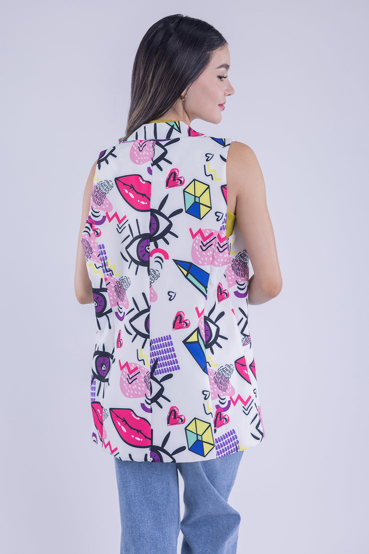 Chaleco estampado de serigrafia