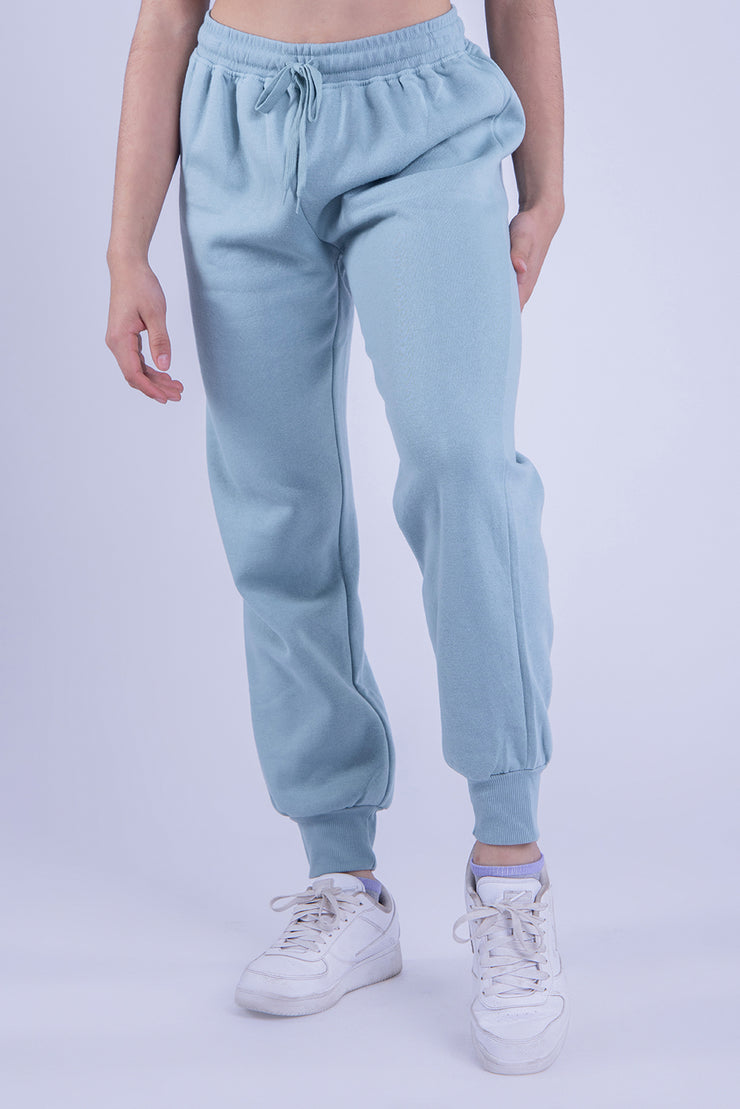 Pantalonera azul con ajuste en cintura