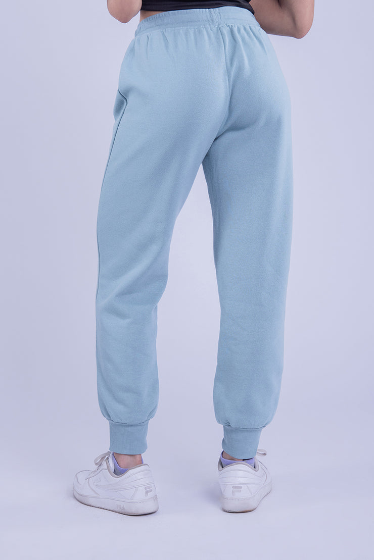 Pantalonera azul con ajuste en cintura