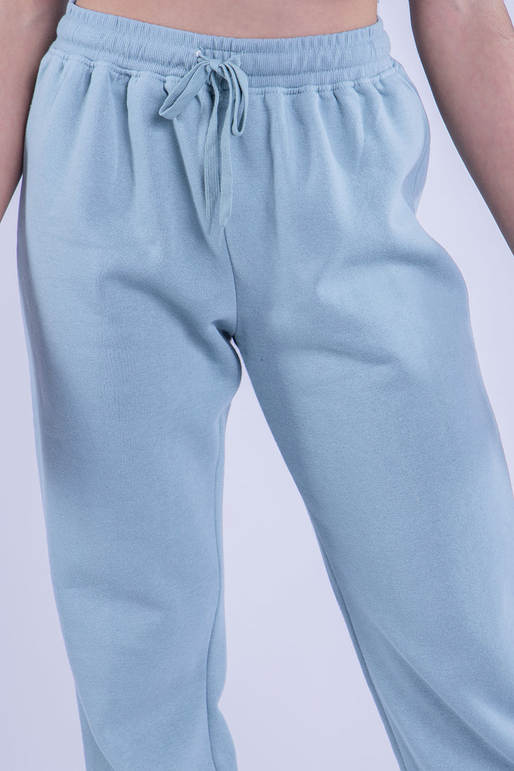 Pantalonera azul con ajuste en cintura