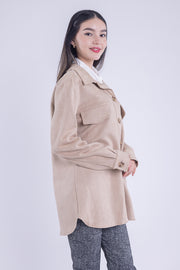 Saco tipo camisola de gamuza