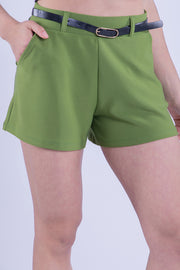 Short verde con cinturon