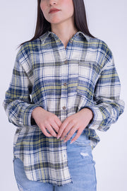 Blusa de cuadros tipo franela